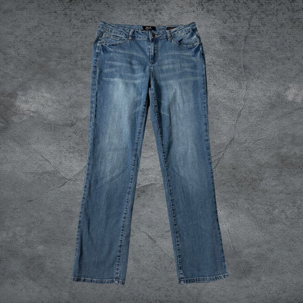 Earl Straight Leg Mid Rise Women's Jeans Stretch Size 12